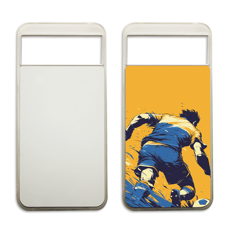 Coque sublimation 2D TPU pour Google Pixel 9Pro, 9 5G, 8A, 8, 7 Pro, 7, 6, 5, 4, 3XL, 3. La plaque arrière en aluminium dédiée à la sublimation permet la personnalisation de la coque.