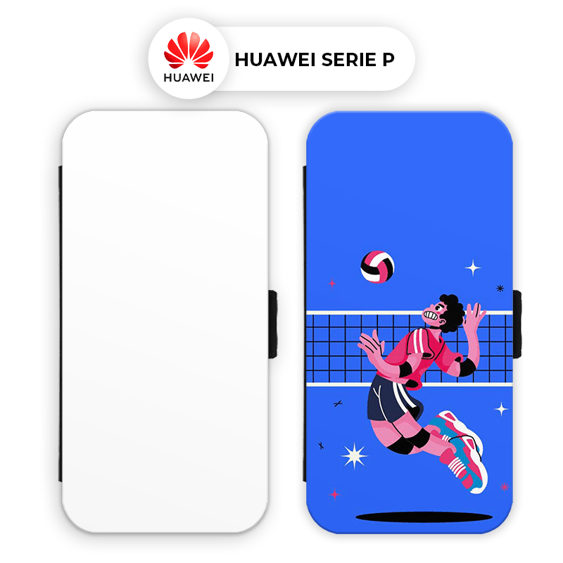 Etui 2D TPU pour Huawei Serie P. La face avant est la partie qui peut être imprimée.