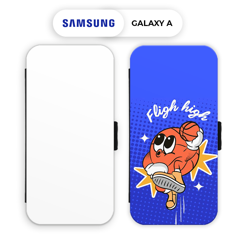 Etui 2D TPU pour Samsung Galaxy A. La face avant est la partie qui peut être imprimée.