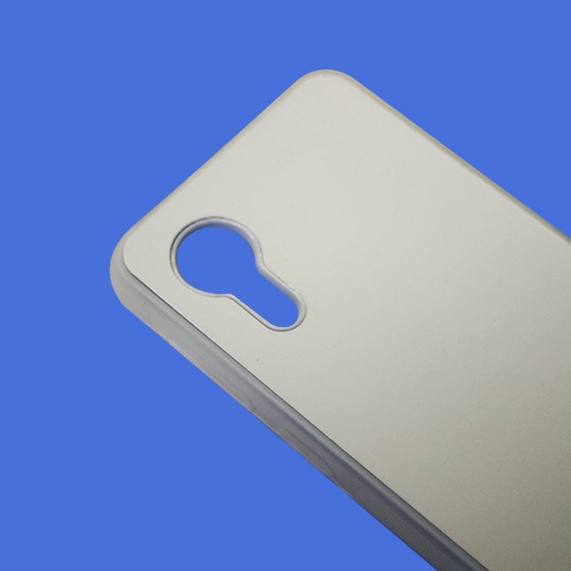 Coque sublimation 2D TPU pour Samsung Galaxy Xcover 5. La plaque arrière en aluminium dédiée à la sublimation permet la personnalisation de la coque.