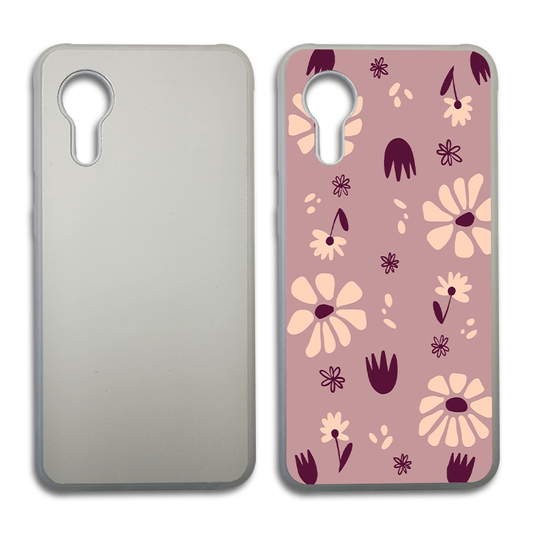 Coque sublimation 2D TPU pour Samsung Galaxy Xcover 5. La plaque arrière en aluminium dédiée à la sublimation permet la personnalisation de la coque.