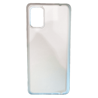 Coque sublimation 2D TPU pour Samsung Galaxy A91, A90 5G, A82, A81, A80, A73, A72, A71, A70, A60, A55, A54, A53, A52S, A51, A50, A42, A41, A40, A35, A34, A33, A32, A31, A30, A25, A24, A23, A22, A21, A20, A15, A14, A13, A12, A11, A10, A9, A8, A7, A6 A5, A3, A2 Core, A05, A04, A03, A02, A01. La plaque arrière en aluminium dédiée à la sublimation permet la personnalisation de la coque.