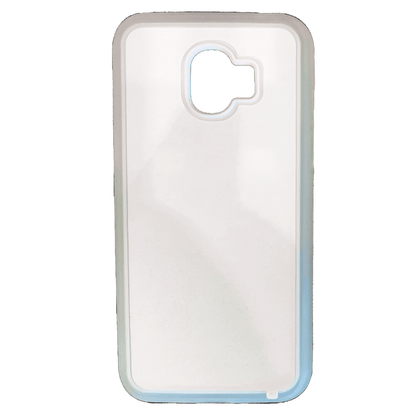 Coque sublimation 2D TPU pour Samsung Galaxy J8, J7, J6 Plus, J6, J5, J4 Prime, J4, J3, J2. La plaque arrière en aluminium dédiée à la sublimation permet la personnalisation de la coque.