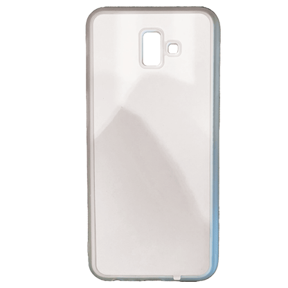Coque sublimation 2D TPU pour Samsung Galaxy J8, J7, J6 Plus, J6, J5, J4 Prime, J4, J3, J2. La plaque arrière en aluminium dédiée à la sublimation permet la personnalisation de la coque.