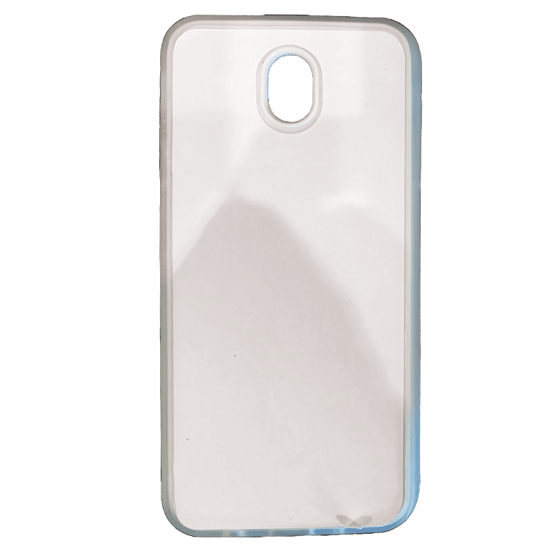 Coque sublimation 2D TPU pour Samsung Galaxy J8, J7, J6 Plus, J6, J5, J4 Prime, J4, J3, J2. La plaque arrière en aluminium dédiée à la sublimation permet la personnalisation de la coque.