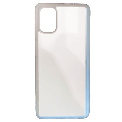 Coque sublimation 2D TPU pour Samsung Galaxy M80S, M60S, M51 M40, M31, M23, M13, M12, M10, M01. La plaque arrière en aluminium dédiée à la sublimation permet la personnalisation de la coque.
