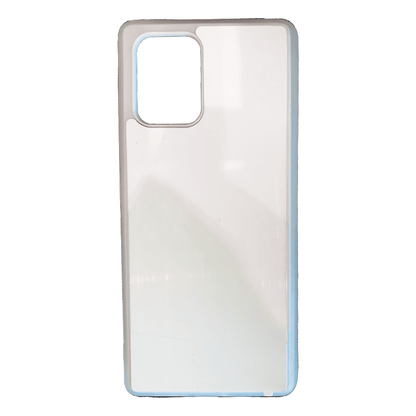 Coque sublimation 2D TPU pour Samsung Galaxy M80S, M60S, M51 M40, M31, M23, M13, M12, M10, M01. La plaque arrière en aluminium dédiée à la sublimation permet la personnalisation de la coque.