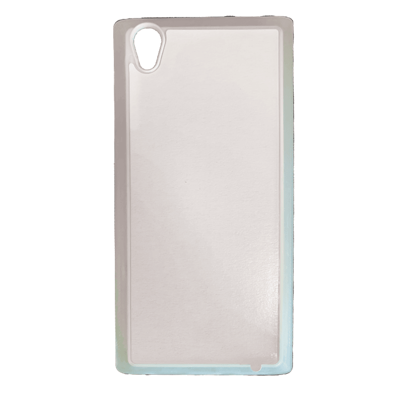 Coque sublimation 2D TPU pour Sony XPeria L3, L2. La plaque arrière en aluminium dédiée à la sublimation permet la personnalisation de la coque.