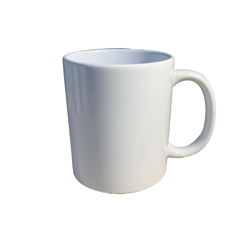 Weißer glänzender Keramikbecher, sublimierbar, 325 cl 11 oz