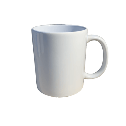 Weißer glänzender Keramikbecher, sublimierbar, 325 cl 11 oz