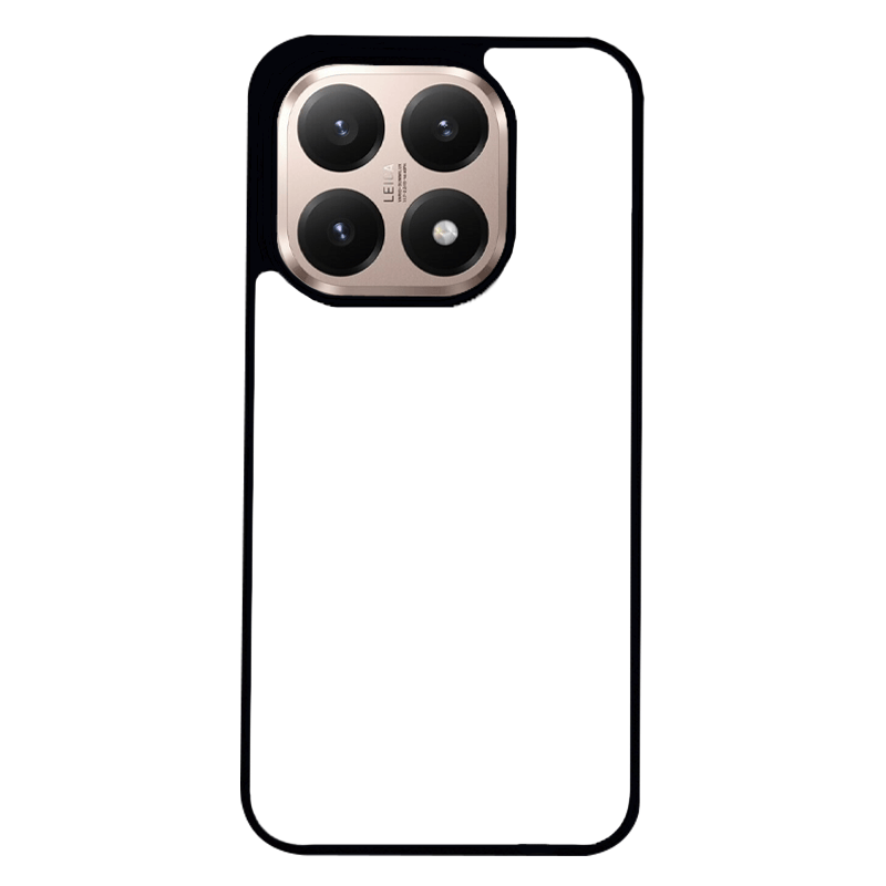 Coque sublimation 2D TPU en silicone contour noir pour Xiaomi 15T. La plaque arrière blanche dédiée à la sublimation permet la personnalisation complète de la coque avec vos visuels.