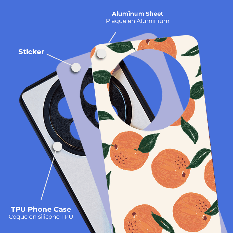 Coque-Sublimation - Contours Noirs - Gamme RealMe - Image Secondaire - Design - TPU - Personnalisable - Sticker - Plaque d'aluminium