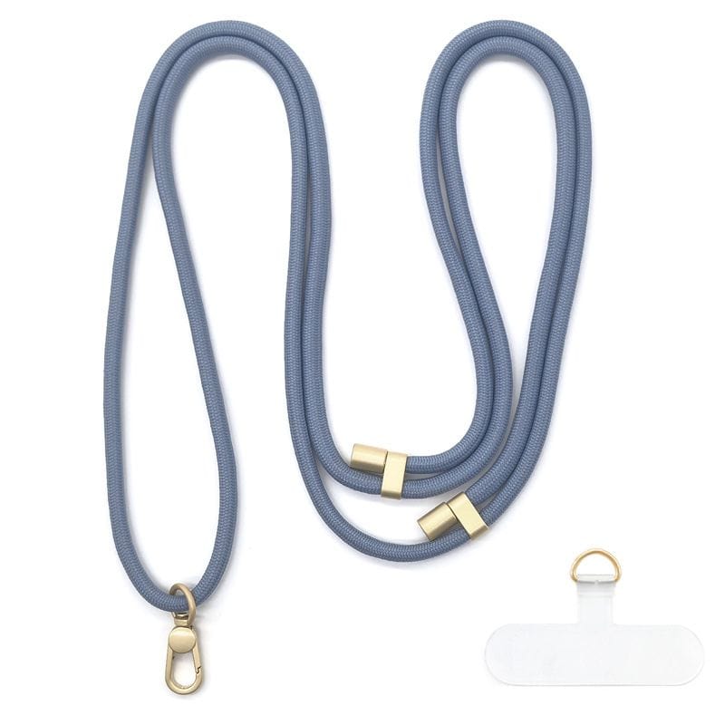 Cordon bleu grisé avec des détails dorés qui s'adapte à toutes les coques