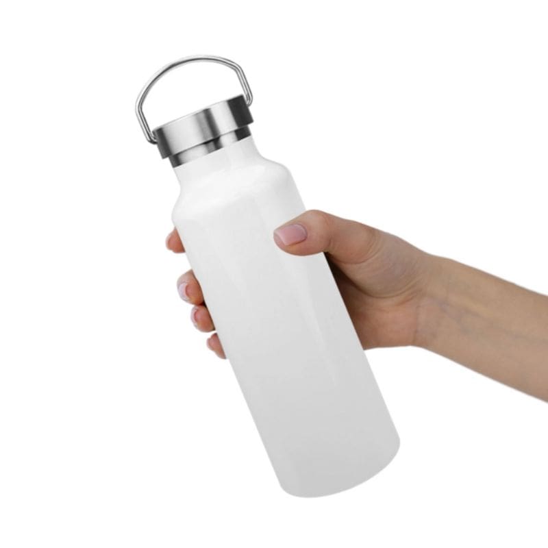 Gourde blanche avec poignée à imprimer en sublimation