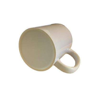 Weißer Becher aus sublimierbarer matter Keramik