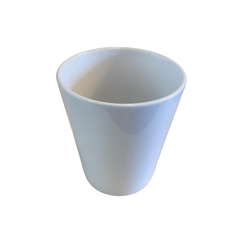 Pot pour plantes en céramique blanche brillante personnalisable en sublimation