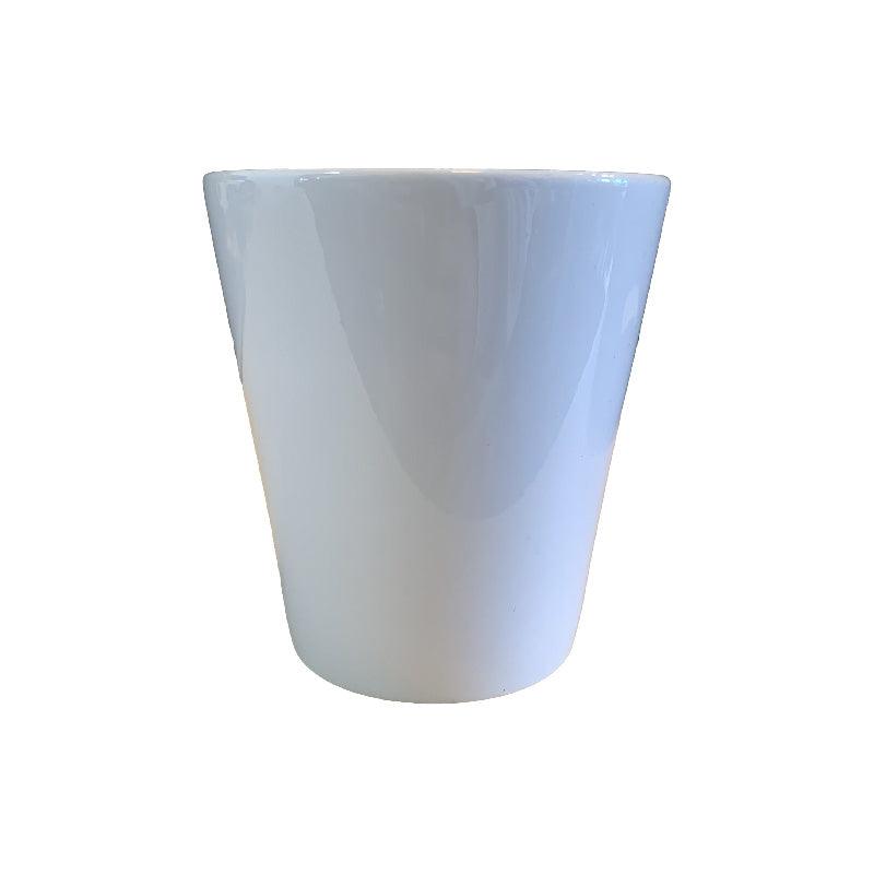 Pot pour plante blanc brillante sublimable 
