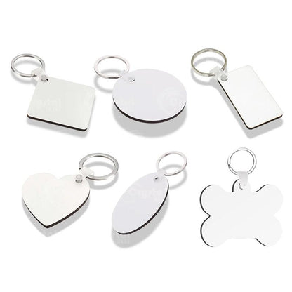 Schlüsselanhänger aus unbehandeltem Holz zum Sublimationsdruck