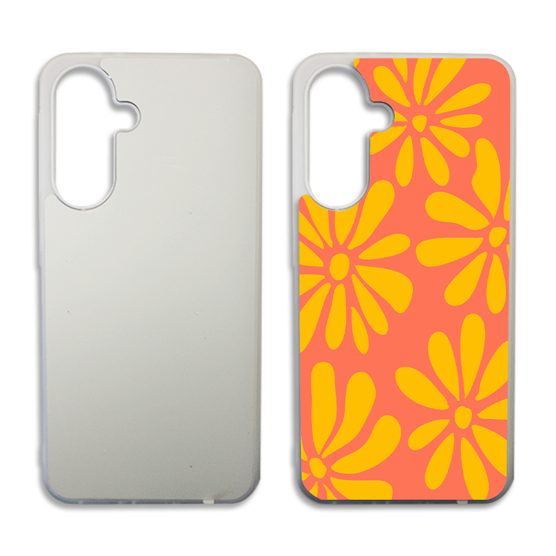 Coque sublimation 2D TPU pour Samsung Galaxy A91, A90 5G, A82, A81, A80, A73, A72, A71, A70, A60, A55, A54, A53, A52S, A51, A50, A42, A41, A40, A35, A34, A33, A32, A31, A30, A25, A24, A23, A22, A21, A20, A15, A14, A13, A12, A11, A10, A9, A8, A7, A6 A5, A3, A2 Core, A05, A04, A03, A02, A01. La plaque arrière en aluminium dédiée à la sublimation permet la personnalisation de la coque.