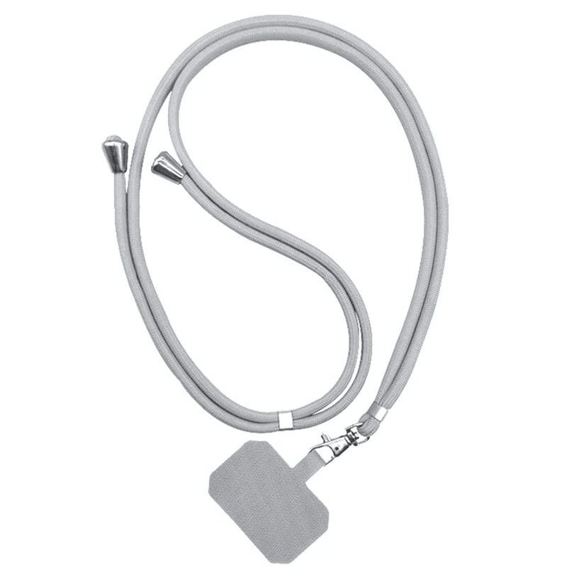 cordon pour coque de téléphone gris clair qui s'adapte à n'importe quel modèle