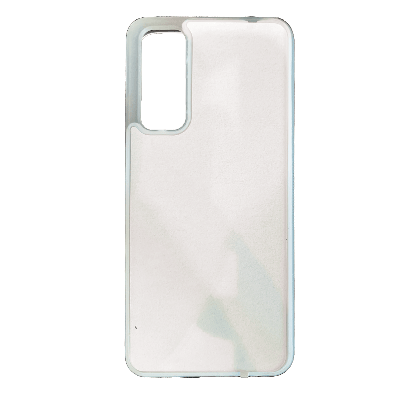 Coque sublimation 2D TPU pour Huawei P50, P40 Pro, P40 Lite 5G, P40, P30, P20, P10, P9, P8, P Smart. La plaque arrière en aluminium dédiée à la sublimation permet la personnalisation de la coque.